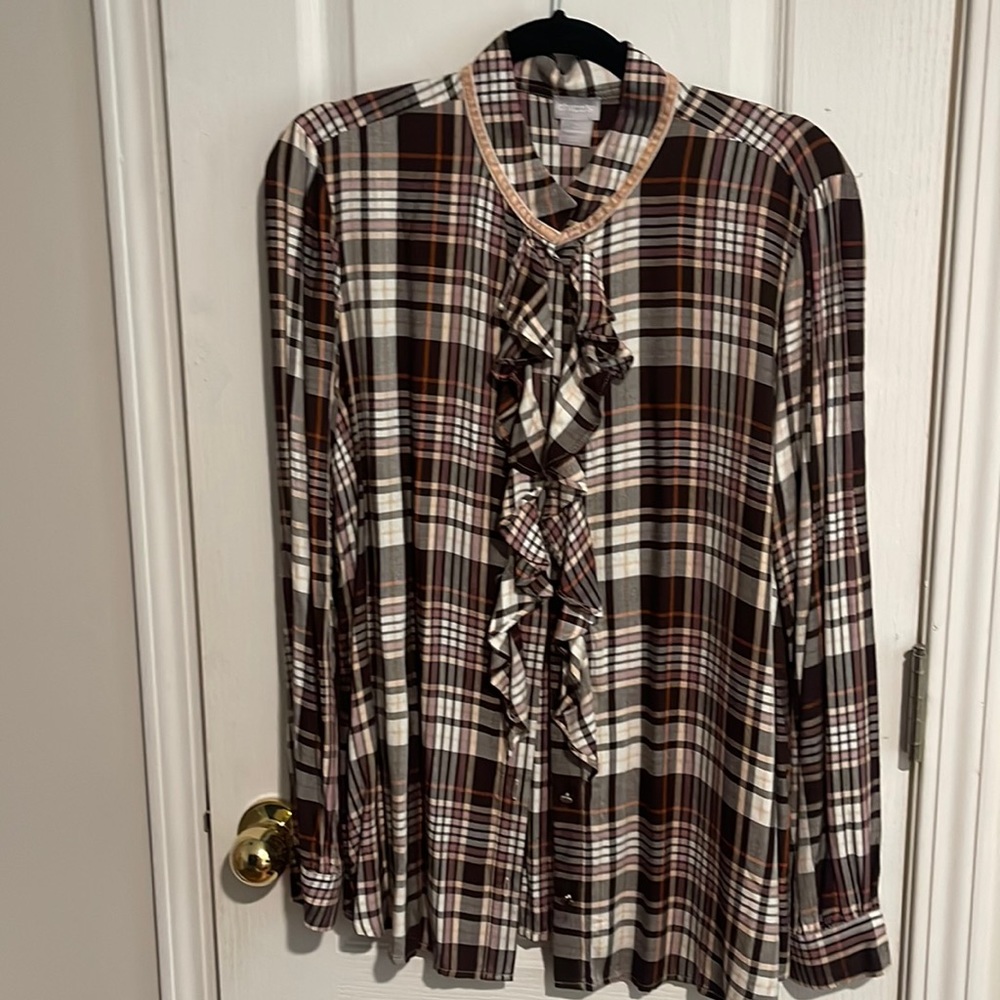 Chico’s Plaid Button Shirt